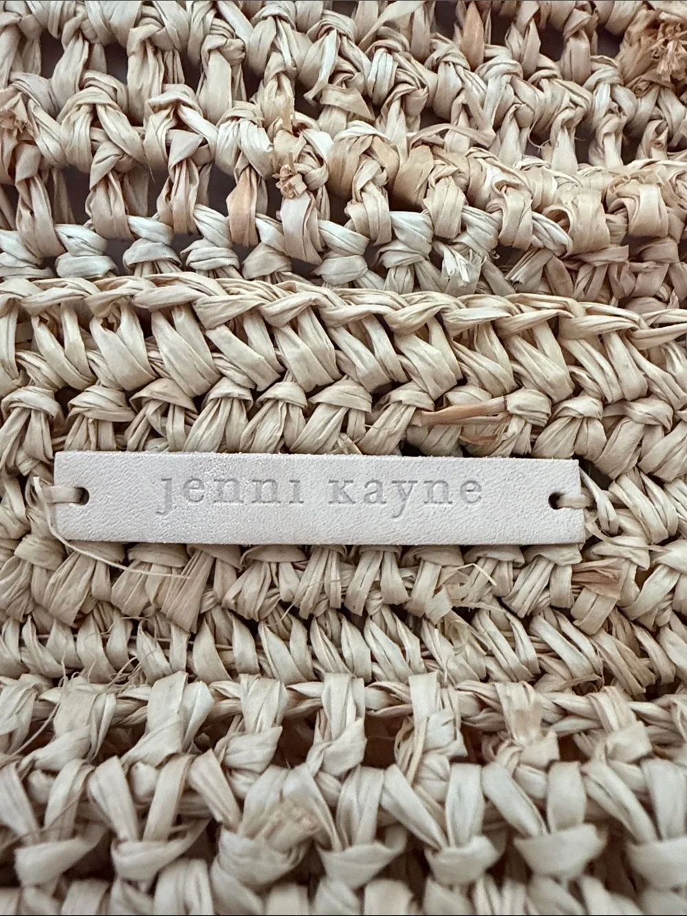 Jenni Kayne raffia tote - top handle perfect for summer - Picture 2 of 2